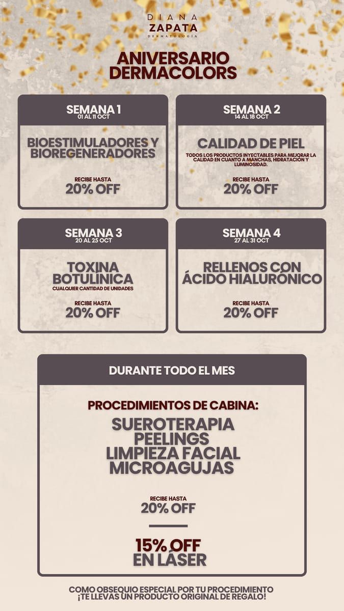 Banner de la promoción Aniversario Dermacolors